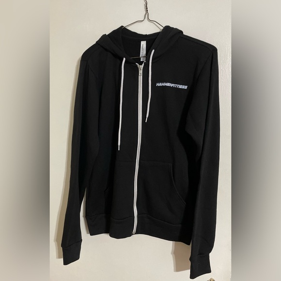 Bella + Canvas Other - Black Hammer Fitness Zip-Up Hoodie - size Small NWOT